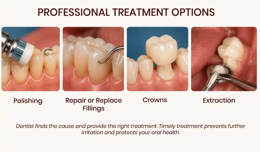 professional treatment options mostly used by dentists