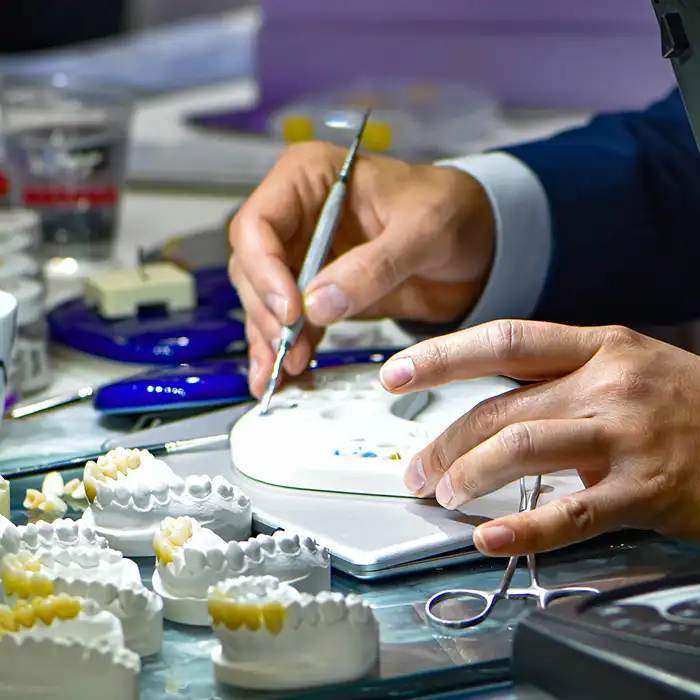 preparing dental crowns